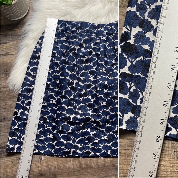 Boden Millie Tree A-Line Blue Skirt, 8 - Picture 7 of 10